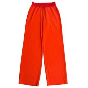Save The Queen Palazzo Beach Pants High-Rise Orange Made In Italy Size Medium